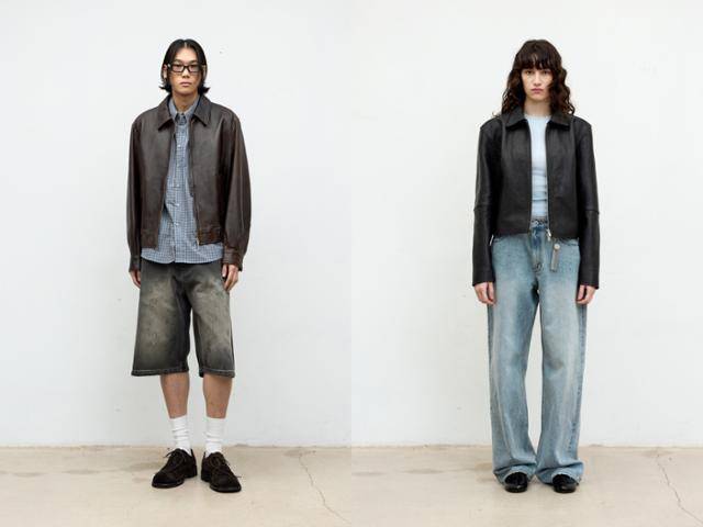 2017년 론칭한 국내 미니멀 컨템퍼러리 패션 브랜드 쿠어(Coor)의 제품들. 왼쪽 사진은 맨즈(남성복) 라인인 엔틱 램스킨 블루종, 오른쪽은 우먼(여성복) 라인인 램스킨 크롭 레더 점퍼로 전반적으로 간결하고 단순한 미니멀 디자인이 특징이다. 쿠어 제공