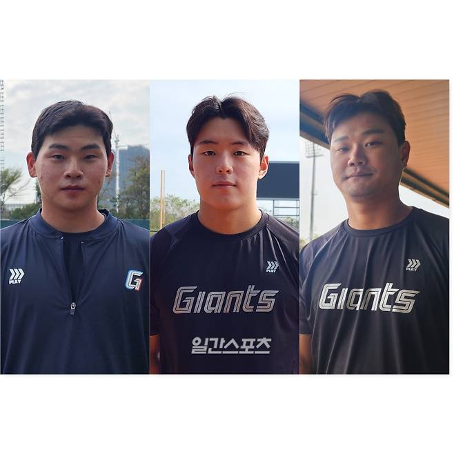 롯데 자이언츠가 갑자기 닥친 악재를 극복해야 한다. 한태양(가운데) 손호영(오른쪽) 박찬형의 역할이 중요하다.&nbsp;