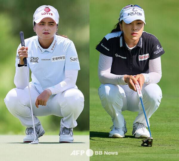 미국여자프로골프(LPGA) 투어에서활약하는 최혜진, 윤이나 프로. 사진제공=ⓒAFPBBNews = News1 (사진을 무단으로 사용하지 마십시오.)