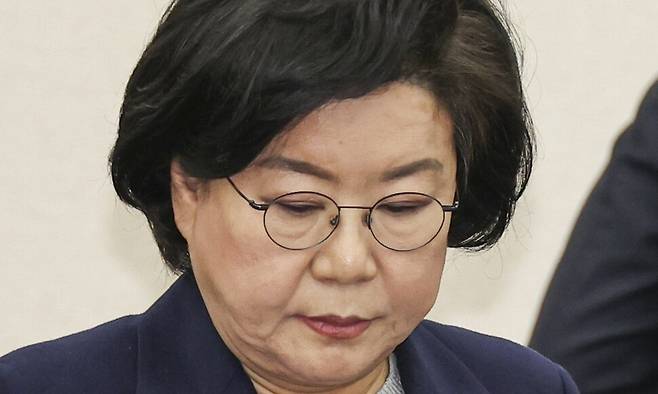 이재명 대통령이 25일 이혜훈 기획예산처 장관 후보자의 지명을 철회했다. 사진은 지난 23일 국회 재정경제기획위원회에서 열린 인사청문회 출석 모습. 공동취재사진