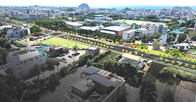 제주도가 구상하는 ‘사람과 자연 중심 도시 우회도로’ 조감도. 제주도 제공