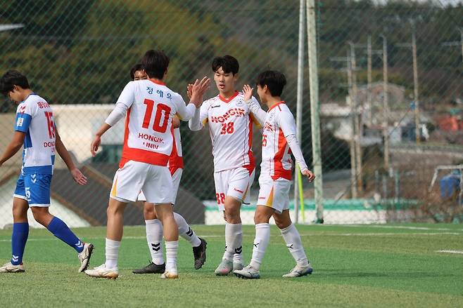 ▲ 홍익대 공격수 유정찬. ⓒ한국대학축구연맹