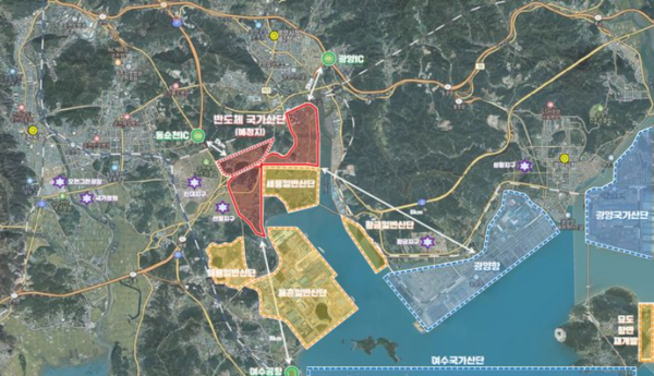 RE100 반도체 국가산단 유치 후보지 안내도 /순천시