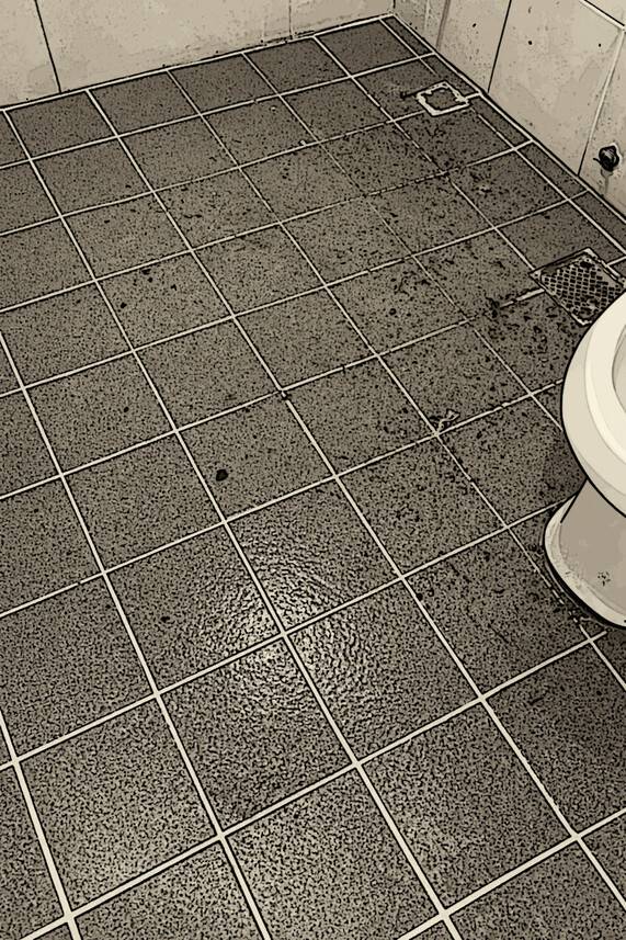 지난해 1월7일 인권위가 방문한 울산 반구대병원 폐쇄병동 화장실 바닥은 변이 흩어져 있을 정도로 비위생적이었다고 한다. 사진은 독자가 혐오감을 느낄 수 있어 채도를 낮춘 것이다. 제보자 제공