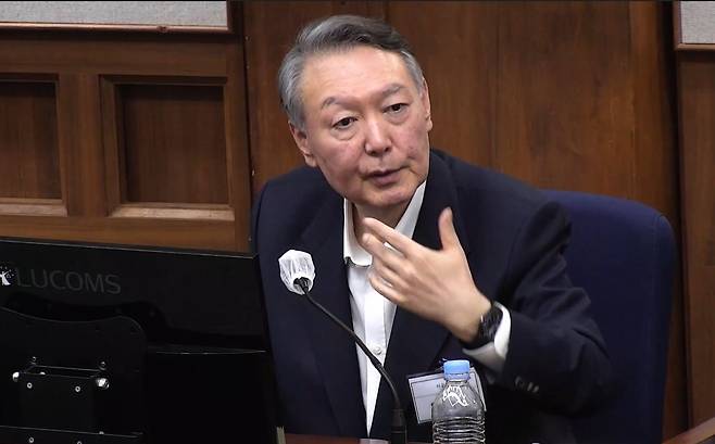 윤석열 전 대통령. [서울중앙지법 제공 영상]