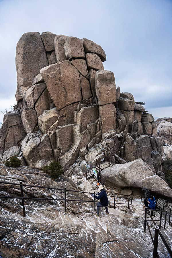 신선대에서 바라본 자운봉.