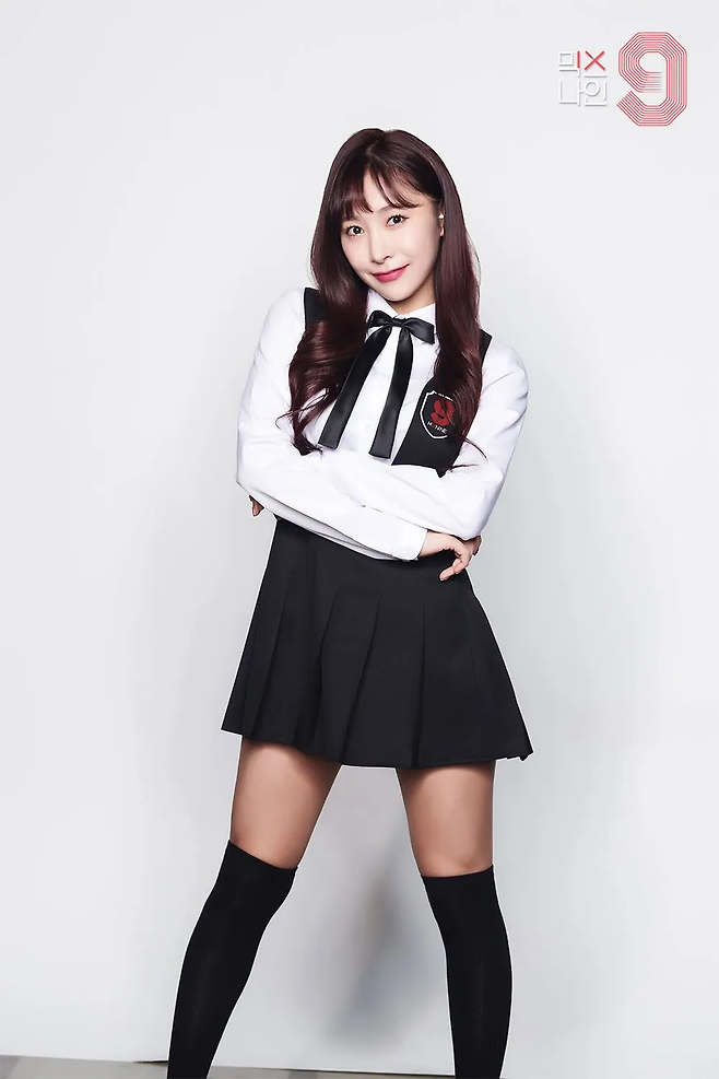 JTBC  서바이벌 프로그램 ‘믹스나인 ’시절 허찬미(사진=JTBC).