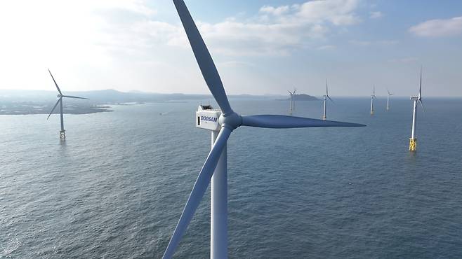 ▲국내 최대 규모인 100MW급 해상풍력 발전단지인 제주한림해상풍력. (사진=연합뉴스)