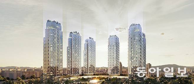 서울 압구정2구역 재건축 단지 설계를 맡은 프랑스 건축가 도미니크 페로는 이화여대 캠퍼스복합단지(ECC)로 국내에서 잘 알려져 있다. 압구정2구역에서 그는 한강을 단지 안으로 끌어들이기 위해 한강변에 건축물 대신 축구장 16개 규모의 대형 공원을 조성할 계획이다. 디에이그룹 제공