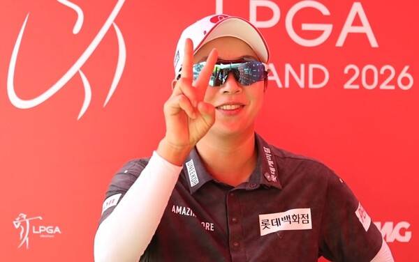 2026년 미국여자프로골프(LPGA) 투어 '아시안 스윙' 혼다 LPGA 타일랜드에 출전한 김효주 프로가 2라운드 경기 후 인터뷰하는 모습이다. 사진출처=LPGA가 제공한 인터뷰 영상 화면 캡처 (사진을 무단으로 사용하지 마십시오.)