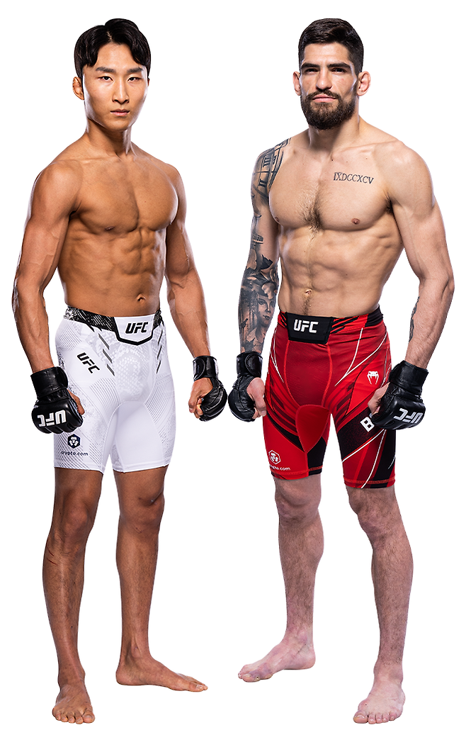 대한민국 UFC 20호 파이터 이정영, UFC 2승 2패 가스톤 안드레 볼라뇨스. 사진=TKO