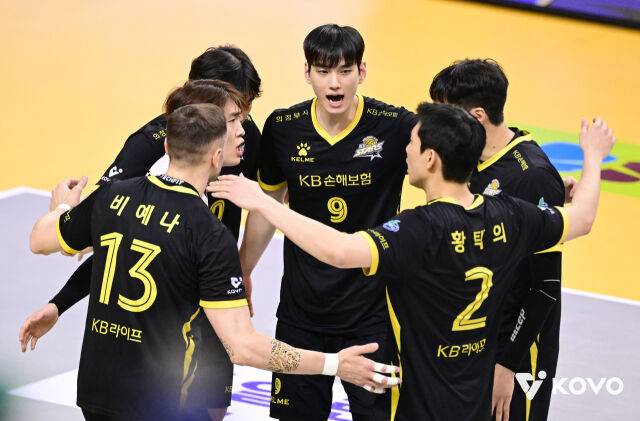 KB손해보험 선수단./KOVO