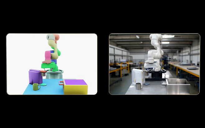 엔비디아의 코스모스. 코스모스 등 최신 월드 모델들은 텍스트나 이미지 한 장만으로도 중력, 마찰, 탄성 등이 완벽하게 구현된 가상 세계를 생성해 낸다. /참고사진.