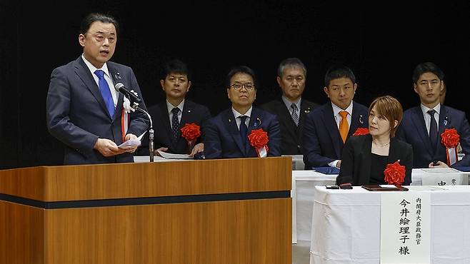 작년 2월 22일 시마네현에서 열린 '다케시마의 날' 행사 [교도 연합뉴스 자료사진]