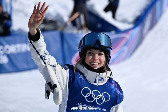 22일 연기를 마친 구아이링의 모습. /AFPBBNews=뉴스1