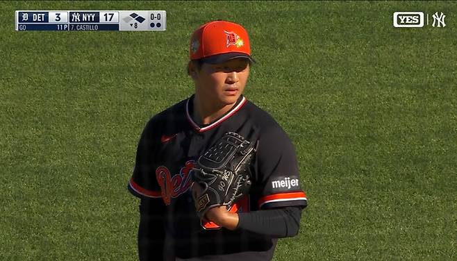 양키스전에 등판한 고우석. 사진=MLB TV 중계 화면 캡쳐