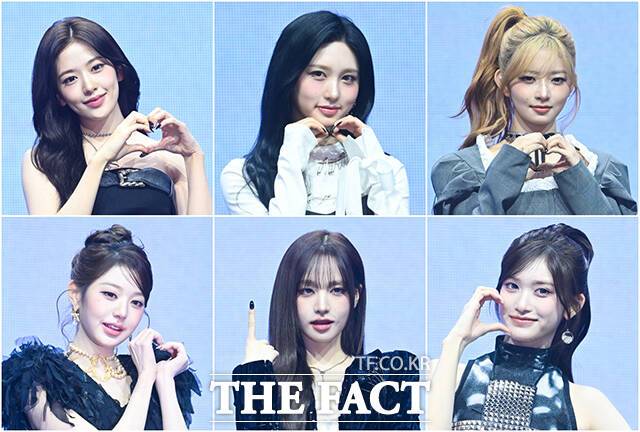 'REVIVE+'에는 더블 타이틀곡 'BLACKHOLE'과 'BANG BANG'을 포함해 총 12곡이 수록됐다. 그룹 아이브의 안유진 가을 레이 이서 리즈 장원영(왼쪽 위부터 시계 방향으로)이 23일 오후 서울 광진구 예스24 라이브홀에서 열린 정규 2집 'REVIVE+' 발매 기념 미디어 쇼케이스에 참석해 포즈를 취하고 있다. /서예원 기자