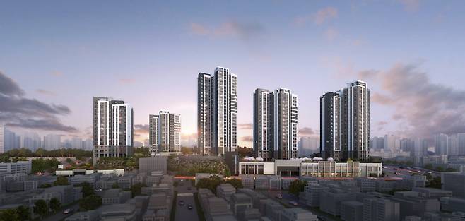 해링턴 플레이스 오룡역 투시도. 진흥기업 제공