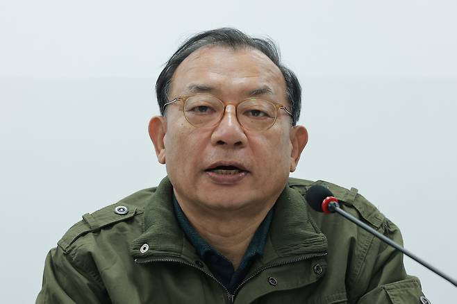 이정현 국민의힘 6·3 지방선거 공천관리위원장이 지난 20일 서울 여의도 국민의힘 당사에서 열린 공관위 1차 회의에 참석해 발언하고 있다. 연합뉴스