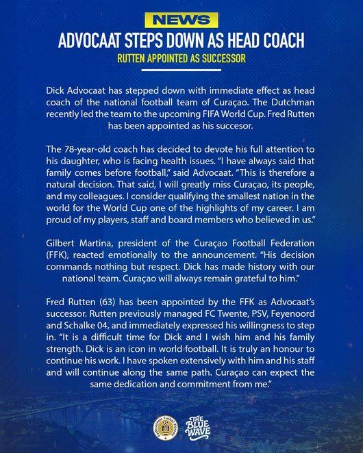 [사진] 퀴라소축구협회 SNS