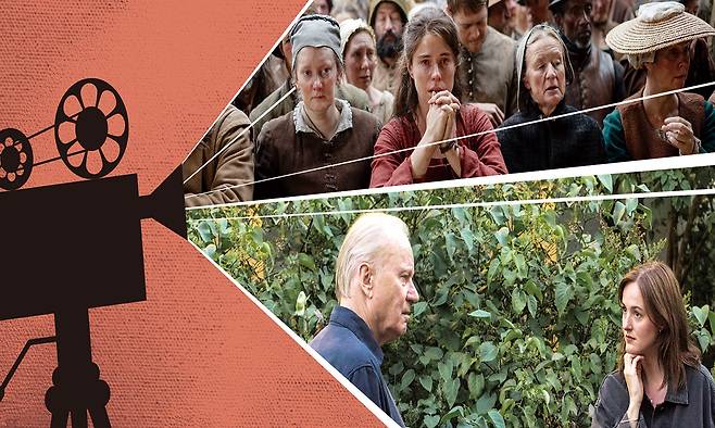 (위쪽부터) 영화 ‘햄넷’ 한 장면. 유니버설픽쳐스 제공, 영화 ‘센티멘탈 밸류’ 한 장면. 그린나래미디어 제공