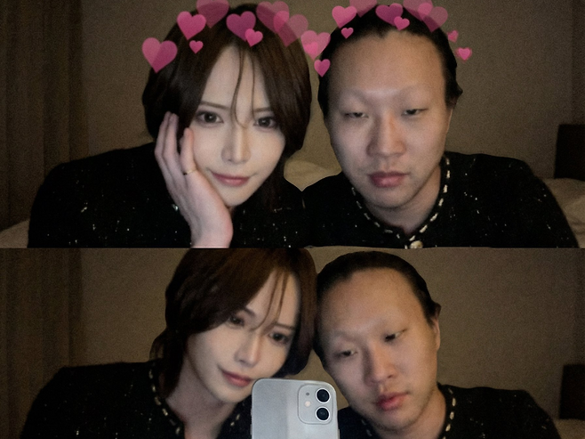 일본 SNS에서 AI로 성형 전후 사진을 합성해 한 공간에 담아내는 ‘AI 투샷’ 챌린지가 유행하고 있다. (사진=X, @hate_1207)