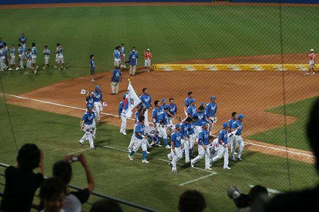 2008년 베이징올림픽에서 대한민국 야구 국가대표팀은 9전 전승으로 의미있는 금메달을 목에 걸었다. /사진=서윤경 기자