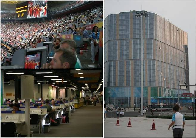 2008년 베이징 올림픽에서 취재진들도 뜨거운 취재 경쟁을 펼쳤다. 신문·통신사 기자들이 있는 메인프레스센터(MPC)엔 20여일간 국가도, 인종도 다양한 기자들이 함께 취재하고 기사를 썼다. /사진=서윤경 기자