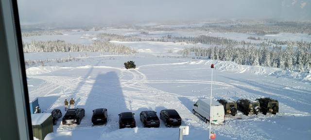 2022년 노르웨이 레나 기지에서 K2 전차가 사격 성능 시험을 수행하고 있다. 사진. 필자 제공