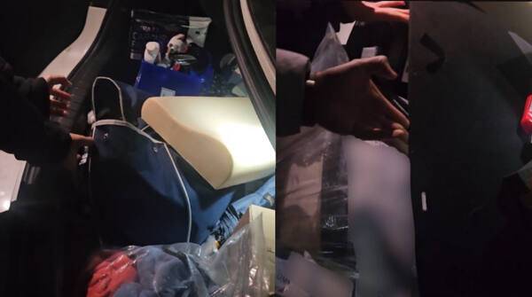 A씨의 차량 트렁크에서 무더기 위조 수표가 발견됐다. 군포경찰서