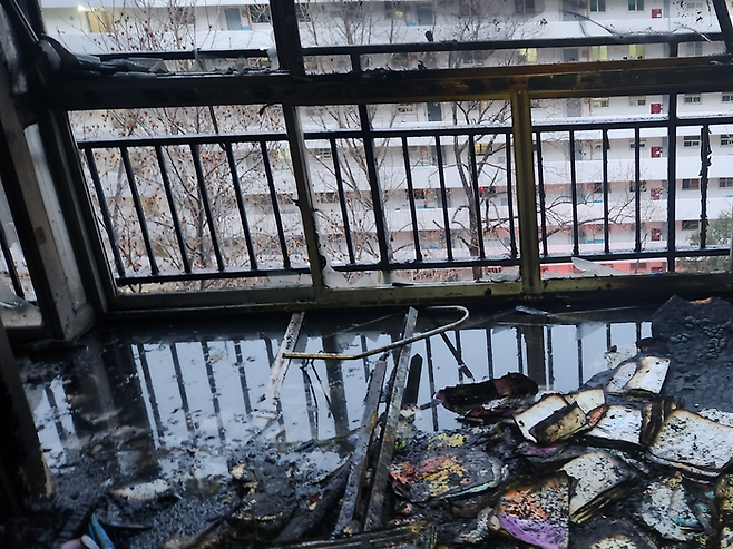 은마아파트 화재 현장. [서울 강남소방서]