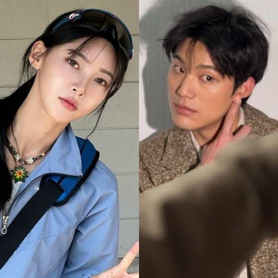 김민지(왼쪽)와 신현우 /사진=김민지, 신현우 SNS