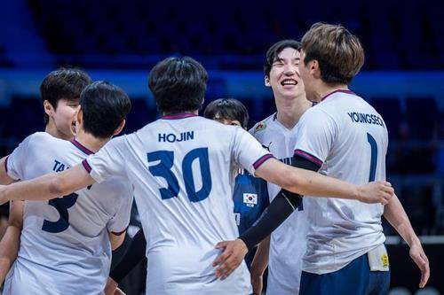 2025 세계선수권에 출전한 한국 남자배구 대표팀 선수들 [FIVB 홈피 캡처. 재판매 및 DB 금지]