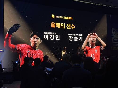 올해의 선수상 선정된 이강인과 장슬기 [촬영=안홍석]