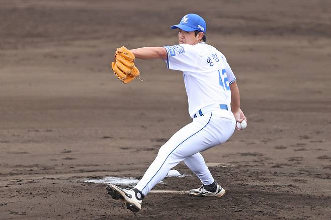 대표팀 평가전에 등판한 양창섭. 사진제공=삼성 라이온즈