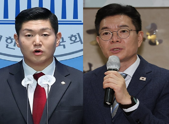 (왼쪽부터) 김재섭 국민의힘 의원, 정원오 성동구청장 / 사진=연합뉴스