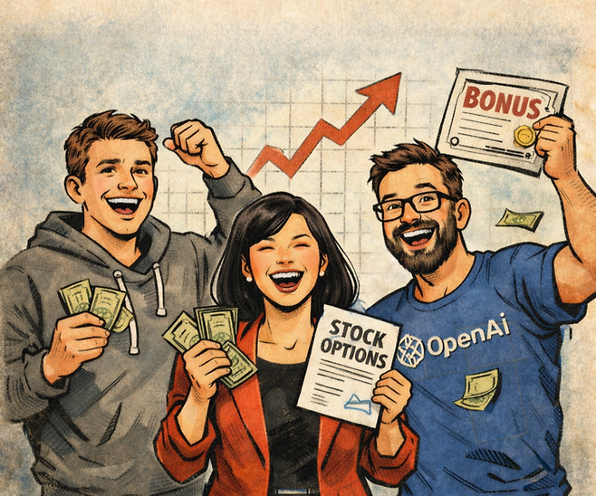 오픈AI가 연구직에 최대 68만5000달러의 기본급(약 10억원)을 지급하는 등 미국 실리콘밸리 최고 수준 보상 체계를 유지하고 있는 것으로 나타났다. 이외에도 직원 1인당 평균 150만달러 규모 주식보상을 추가로 지급하고 있다. <챗GPT>