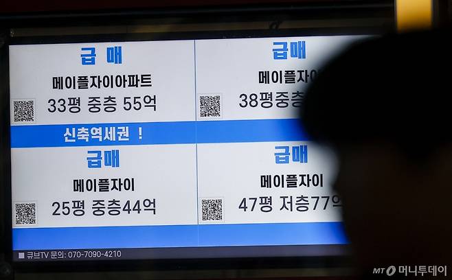 [서울=뉴시스] 정병혁 기자 = 25일 서울시내 한 부동산에 매물 안내문이 붙어있다.   지난해 말 연일 신고가를 경신했던 강남권 초고가 아파트 단지에서 최근 하락 거래가 속속 등장하고 있다. 다주택자 양도세 중과 유예 종료(5월 9일)를 앞두고 급매물이 눈에 띄게 늘면서 가격 조정 흐름이 이어질지 시장 관심이 쏠리고 있다. 최근 강남 3구(강남·서초·송파구) 아파트값 상승세가 점차 둔화하고 있다. 강남구는 1월 마지막 주 0.20%였던 주간 상승률이 0.07%로 떨어진 뒤, 최근 2주간 0.01~0.02%로 사실상 보합 수준을 이어가고 있다. 2026.02.25. jhope@newsis.com /사진=정병혁