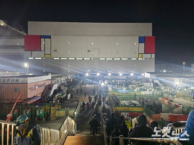 삼성전자 평택캠퍼스 P4 건설현장 모습. 박성완 기자