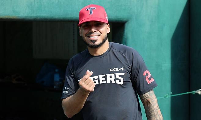 ▲ 장점으로 평가됐던 콘택트 능력 외에도 펀치력이 만만치 않다는 호평을 이끌어내고 있는 해럴드 카스트로 ⓒKIA타이거즈