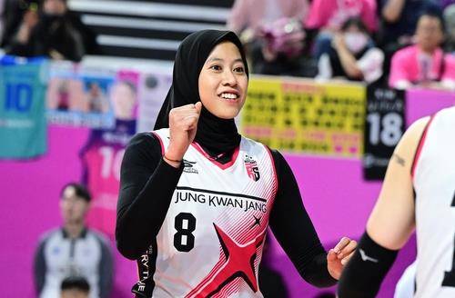 여자배구 정관장에서 뛰었던 '인도네시아 특급' 메가  [한국배구연맹 제공. 재판매 및 DB 금지]
