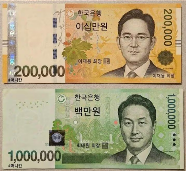 삼성전자와 SK하이닉스의 주가 급등을 상징하며 '20만 전자'와 '100만 닉스'를 자축하는 인터넷 밈. 온라인 커뮤니티 캡처