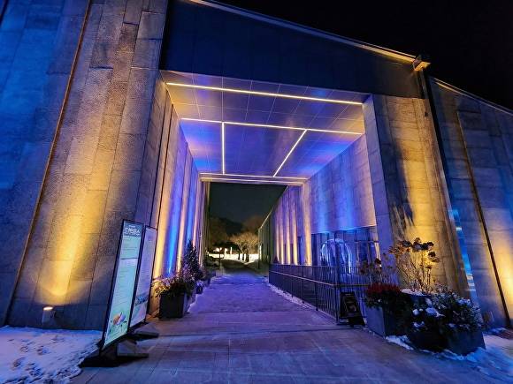 2026년 경기도 야간경관 개선사업으로 선정된 포천시 한탄강 세계지질공원센터 야간 연출 예상도. [사진=포천시]