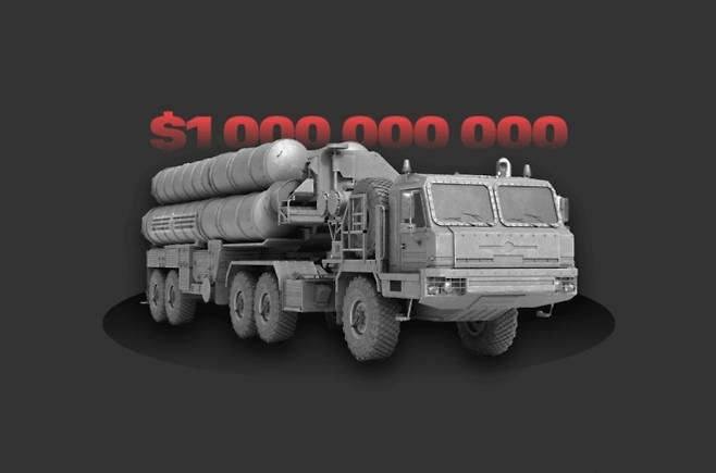 러시아 S-400 방공 미사일 발사대 그래픽
