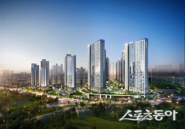 ‘구리역 하이니티 리버파크‘ 단지 투시도.  사진제공ㅣDL이앤씨