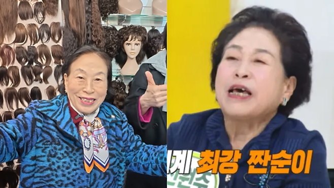 전원주 유튜브 채널 ‘전원주인공’ 화면. KBS ‘사장님 귀는 당나귀 귀’ 방송 화면.