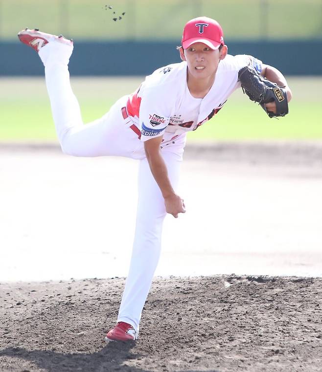 ▲ 김범수의 보상 선수로 한화에 지명된 우완 파이어볼러 유망주 양수호 ⓒKIA타이거즈