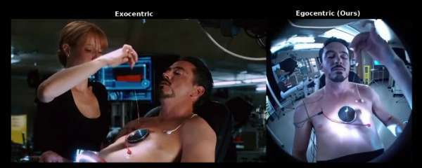 영화 속 치료를 받는 아이언맨. 오른쪽은 여성 주인공의 시점으로 새로 그려낸 장면.