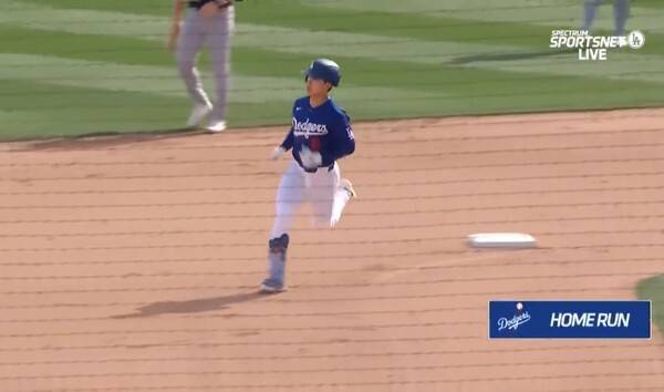 홈런을 터뜨린 김혜성(사진=LA 다저스 SNS)