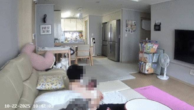 산후도우미가 생후 한 달 아기의 뺨을 때리고 쎄게 흔드는 등 거칠게 대하고 있다. (사진=보배드림 캡처)